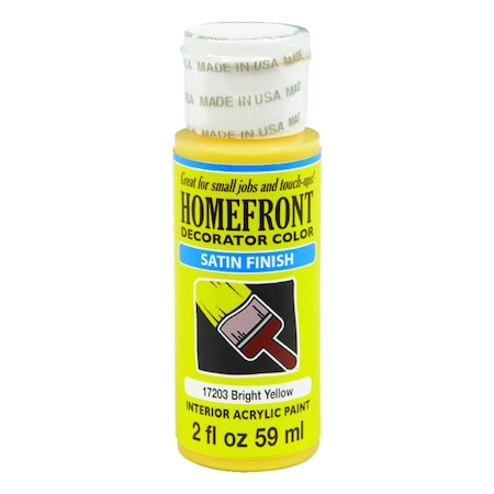 Homefront Homefront Decorator Color Satin Bright Yellow Hobby Paint 2 oz 17203N